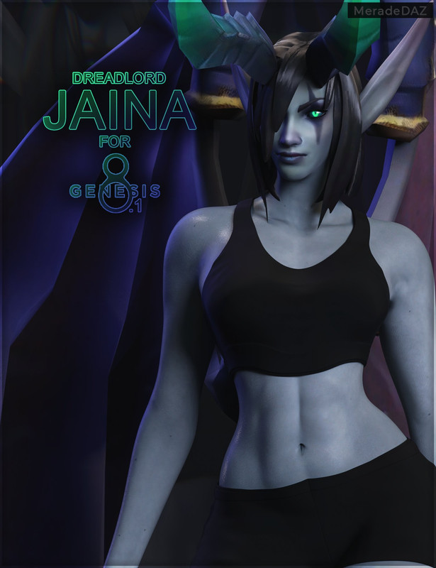 Dreadlord Jaina For Genesis 8 and 8.1 Female Dreadlord Jaina For Genesis 8 and 8.1 Female