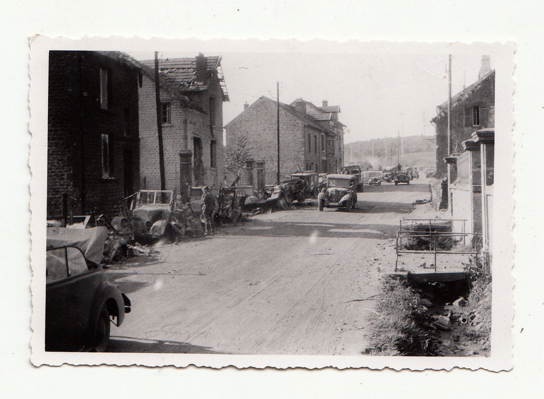 Orig. Foto Stadt Straße Tarn Camo PKW LKW Flande