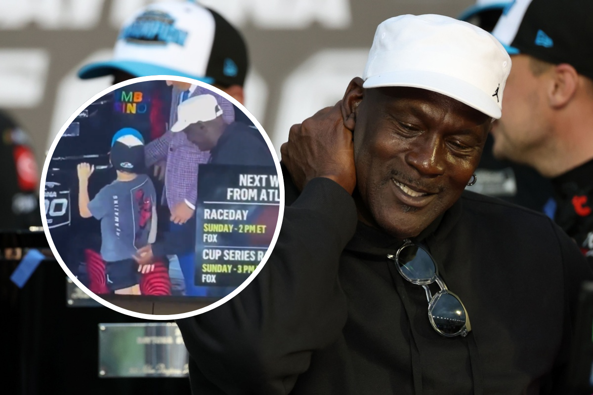 Video Of Michael Jordan Touching Young Fan At Daytona 500 Sparks Heated Debate