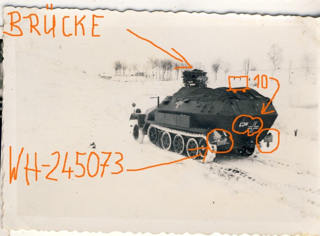 Sd. KFZ SPW Schützen-Panzer Halbkette WH-Kennung