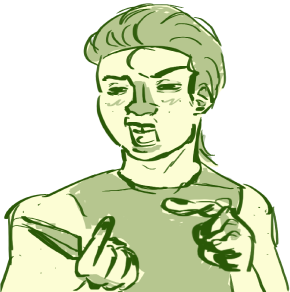 sketch of mystery man from knuckle sandwich. drawn by me