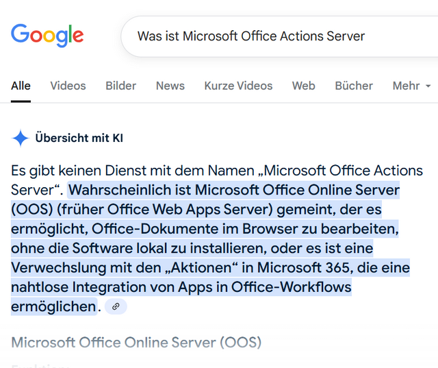Google AI-Suchergebnisse