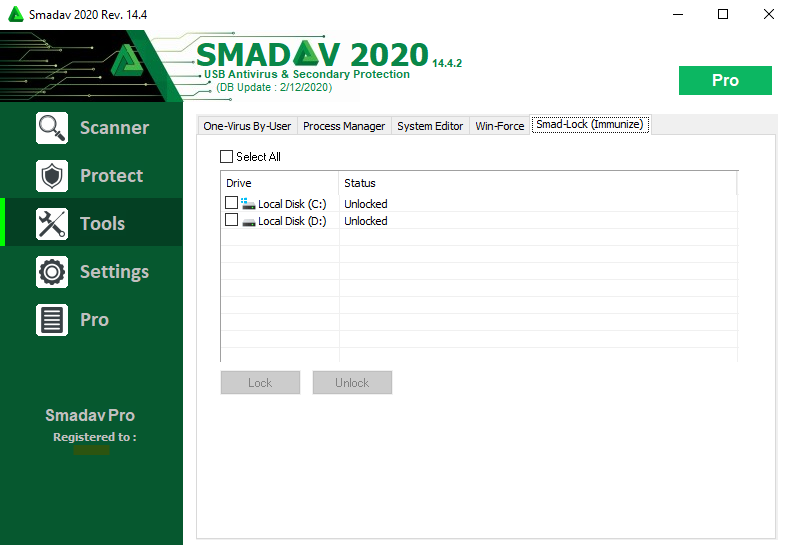 اليكم برنامج حماية من مخاطر الفيروسات الخبيثه USB للفلاشه وقرص محمول Smadav 2020 Pro 14.4 Smadav4