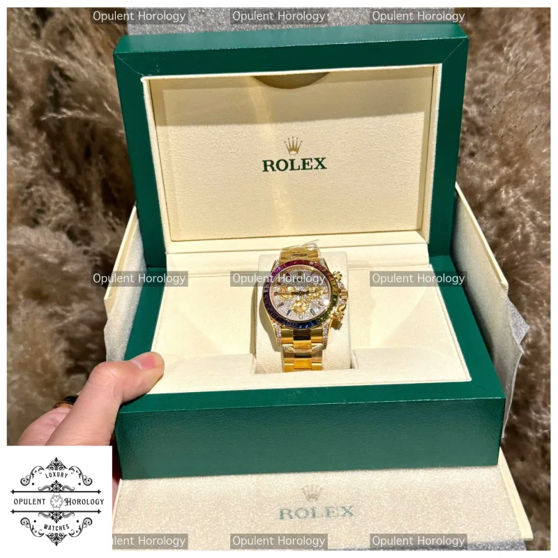 Rolex Daytona 116528 Rainbow - 40mm Gold & Gemstone Watch