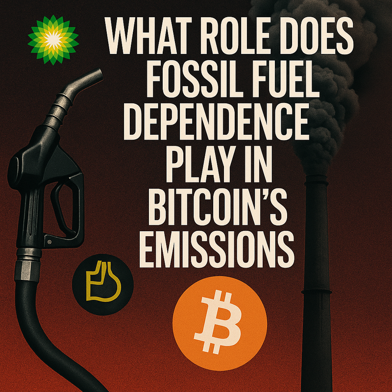 What role does fossil fuel dependence play in Bitcoin's emissions