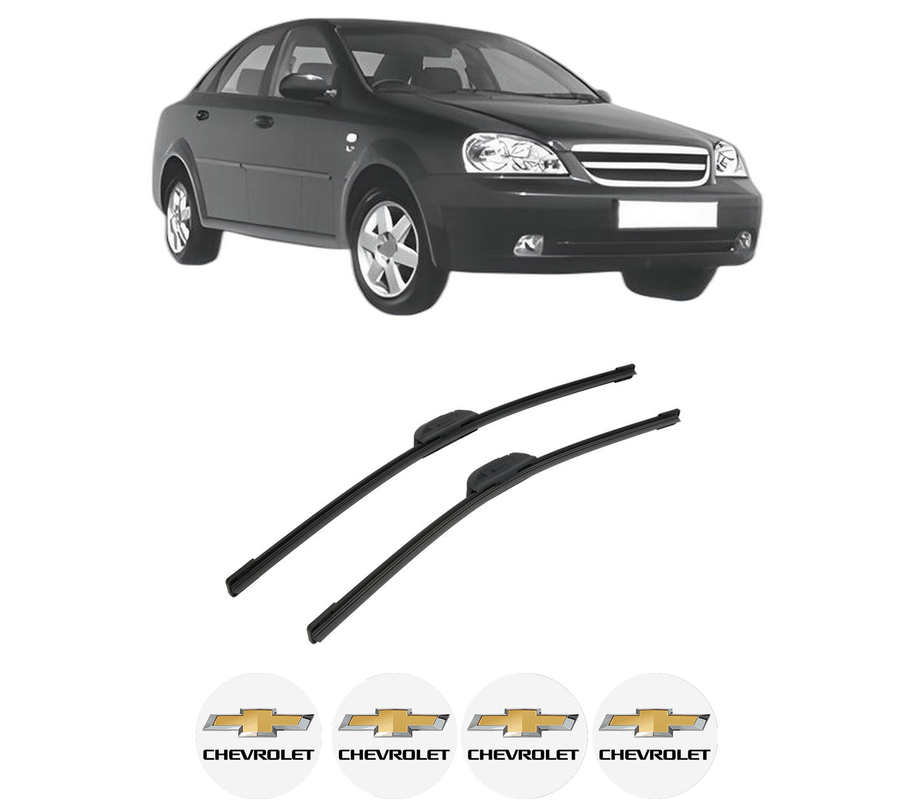 Set stergatoare auto CHEVROLET LACETTI Saloon (J200) din 2003-2005, pentru parbriz auto, 2 bucati, Bosch Aerotwin Retrofit, din cauciuc siliconat rezistent, 4 Stickere Auto CHEVROLET