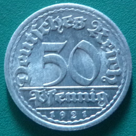 50 Pfennig. Alemania (1921) ALE-50-Pfennig-1921-anv
