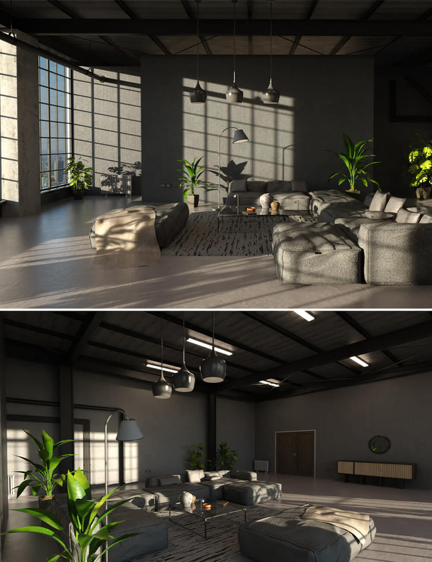 Loft Style Living Room