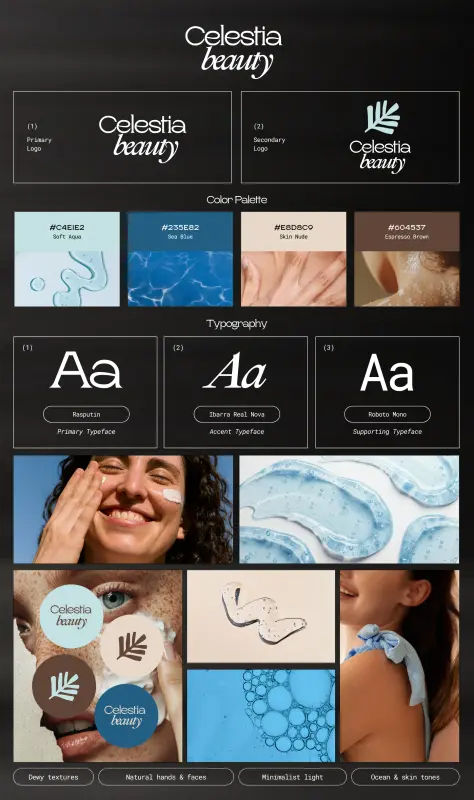 Modern Beauty Brand Board Celestia beauty