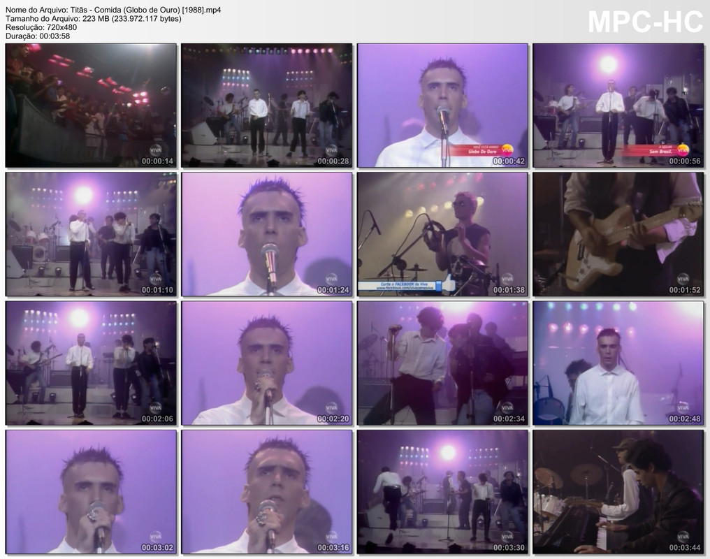 Titãs - Comida (Globo de Ouro) [1988]