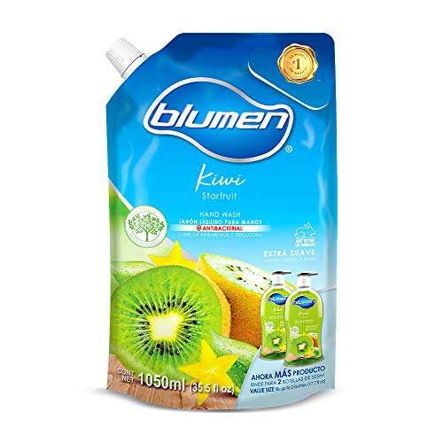 Amazon: Blumen Jabón Líquido Kiwi Starfruit 1050 ml (Nuevamente disponible) 
