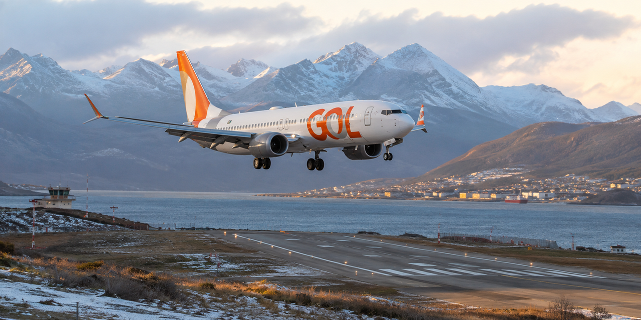 GOL estreia voo direto entre Guarulhos e Ushuaia na temporada de inverno