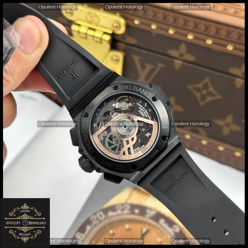 Hublot Big Bang 20th Anniversary Ceramic All Black Chronograph Automatic 43mm