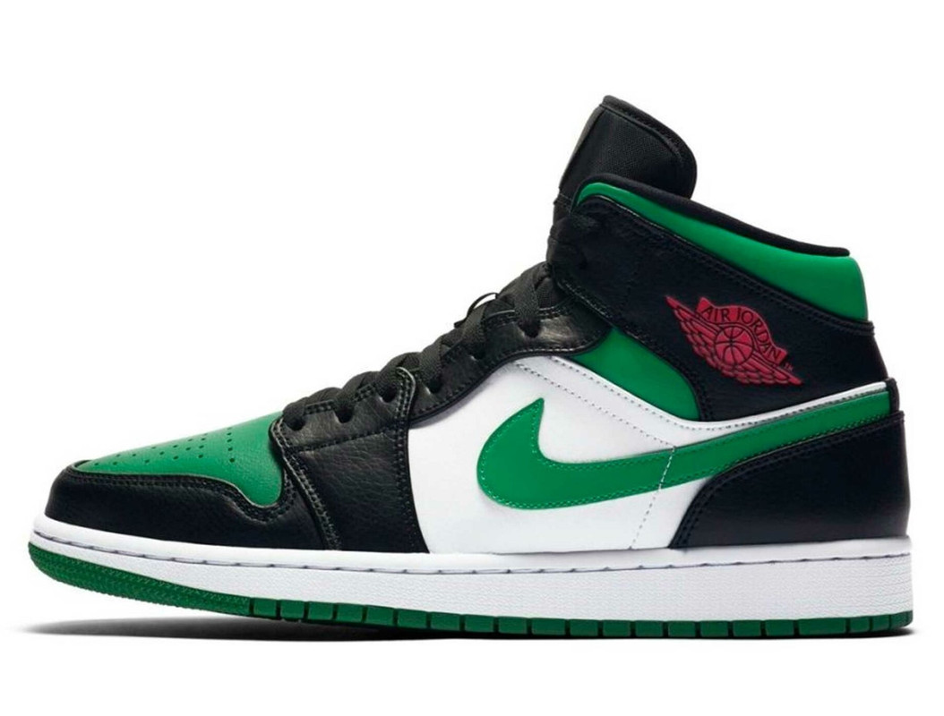 Nike Air Jordan 1 Mid Green Toe