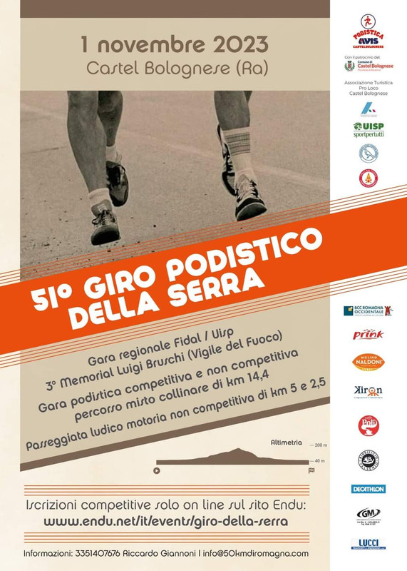 Torna a Castel Bolognese mercoledì 1 novembre il Giro della Serra