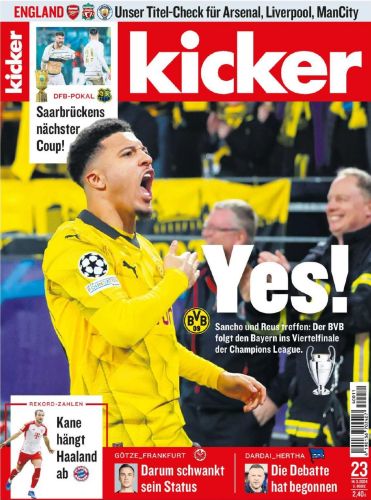 Kicker Sportmagazin No 23 vom 14  März 2024