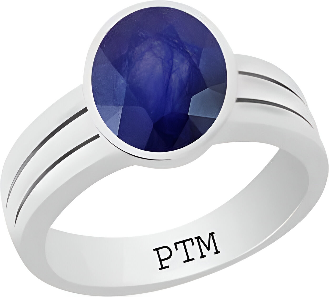 925 Sterling silver Blue Sapphire (Neelam) 3.25 to 10.25 Ratti or 3.00 to 9.50 carat Astrological Gemstone Bis hallmark Ring for Men women
