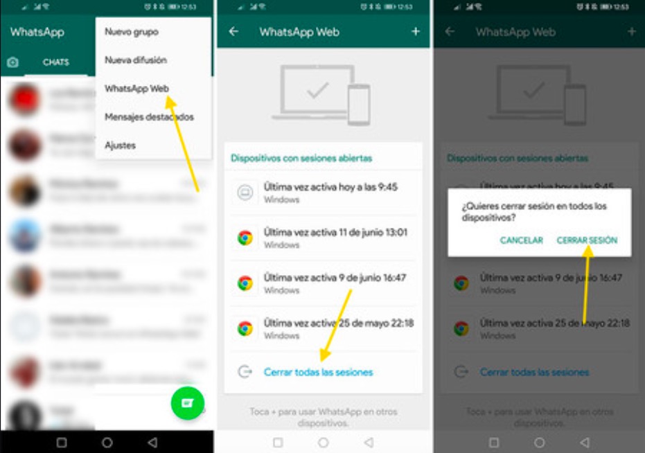 Cómo cerrar WhatsApp Web desde mi celular