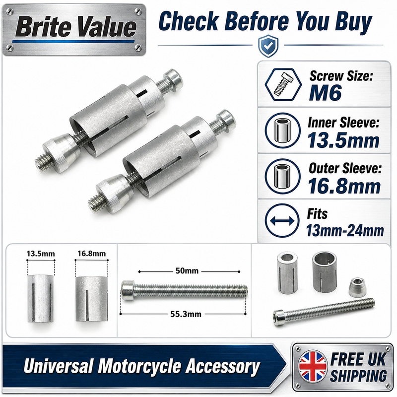 Motorcycle expansion screw fitting instructions