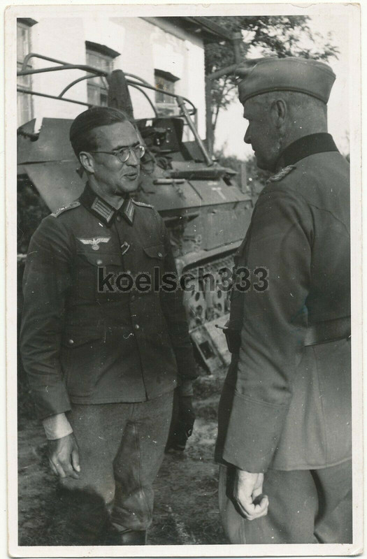 Foto Martynowka Ukraine General Crüwell Kommandeur 11. PD Schütz