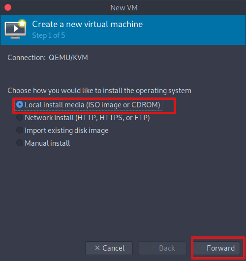 Create New Virtual Machine