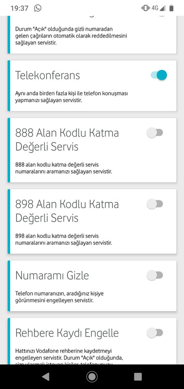 vodafone yanımda hat ayarları