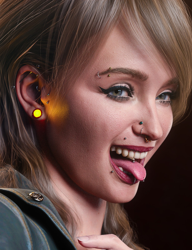 Vario Piercings for Genesis 8.1 Female