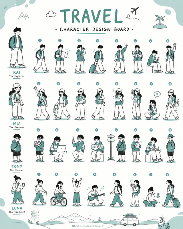 Minimal Character Design Board