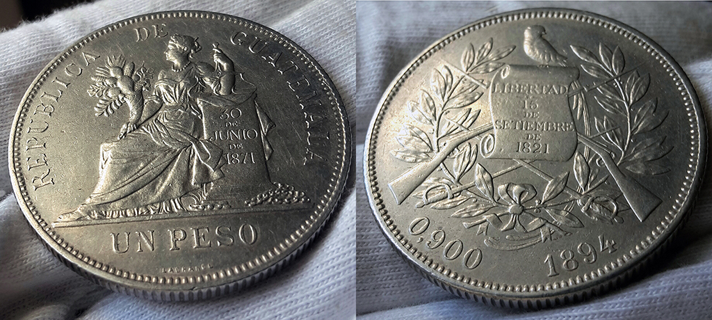 1 peso Guatemala 1894 Peso-guatem