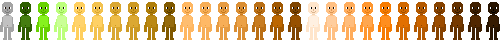 cane left, large, mostly human skin tones