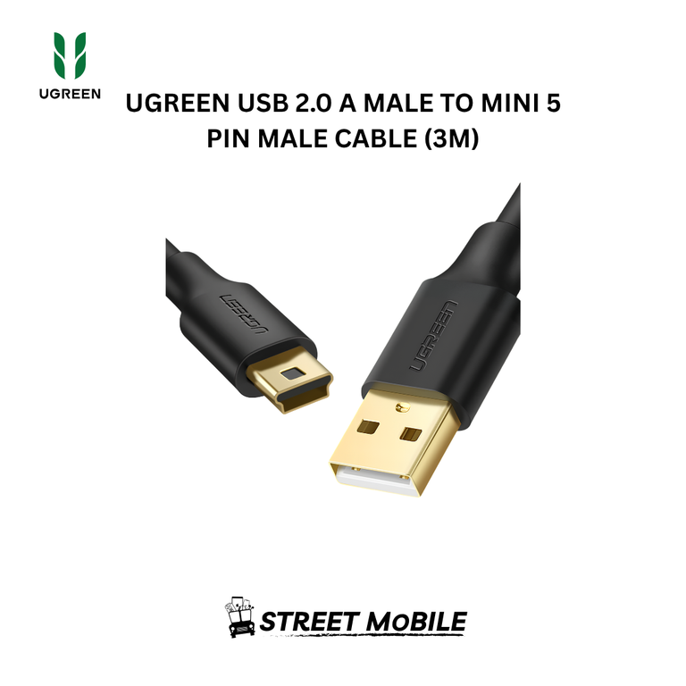 UGREEN USB 2.0 A MALE TO MINI 5 PIN MALE (3M)