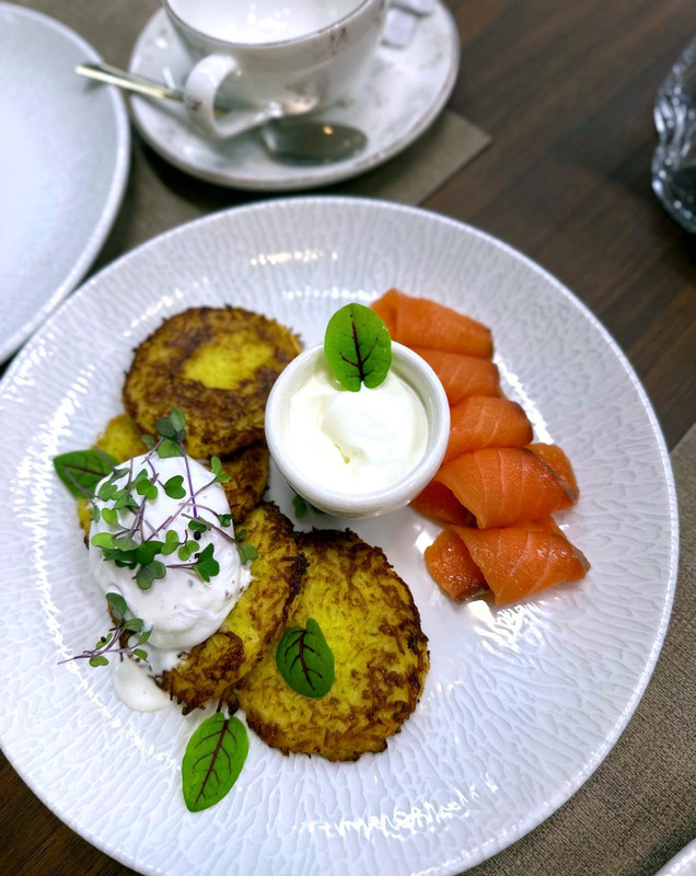 Драники с лососем 