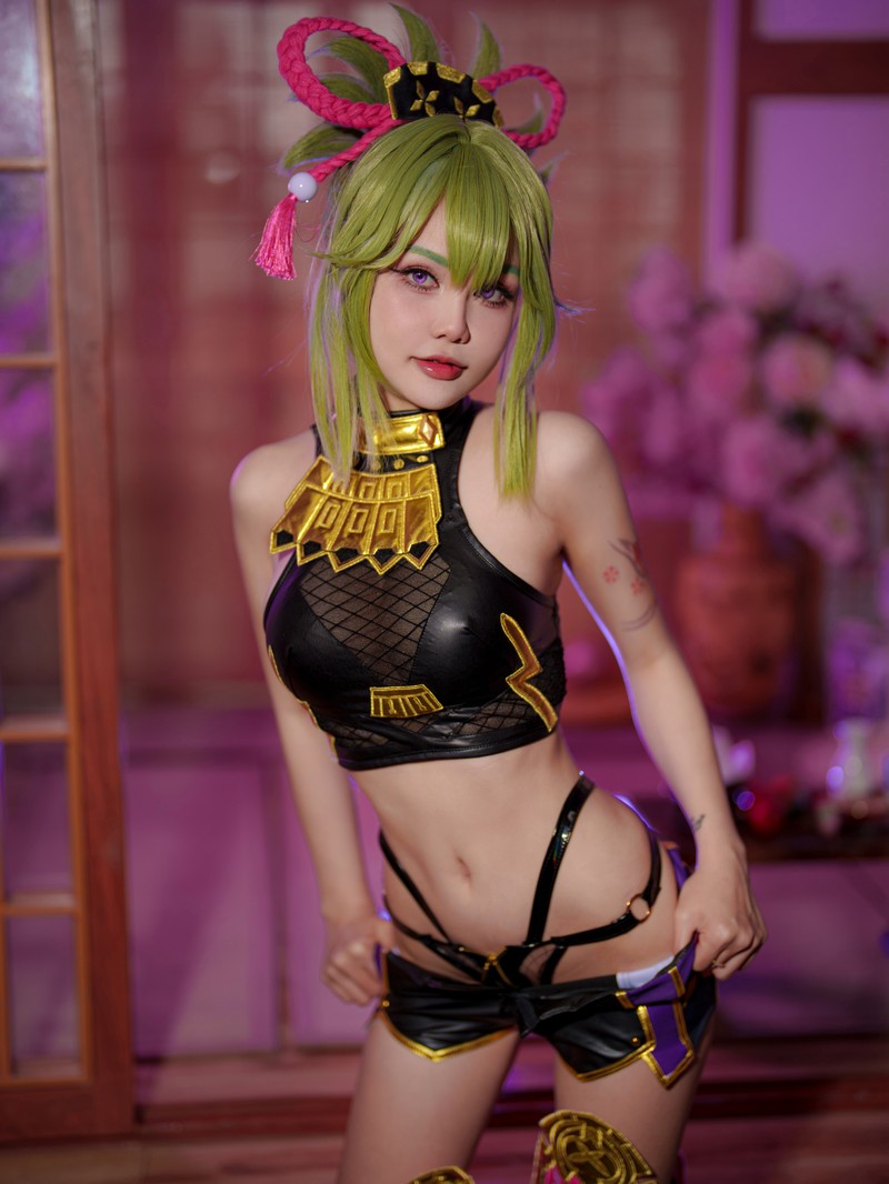 Joyce Lin2x Kuki Shinobu Cosplay Genshin Impact 写真 46P插图2