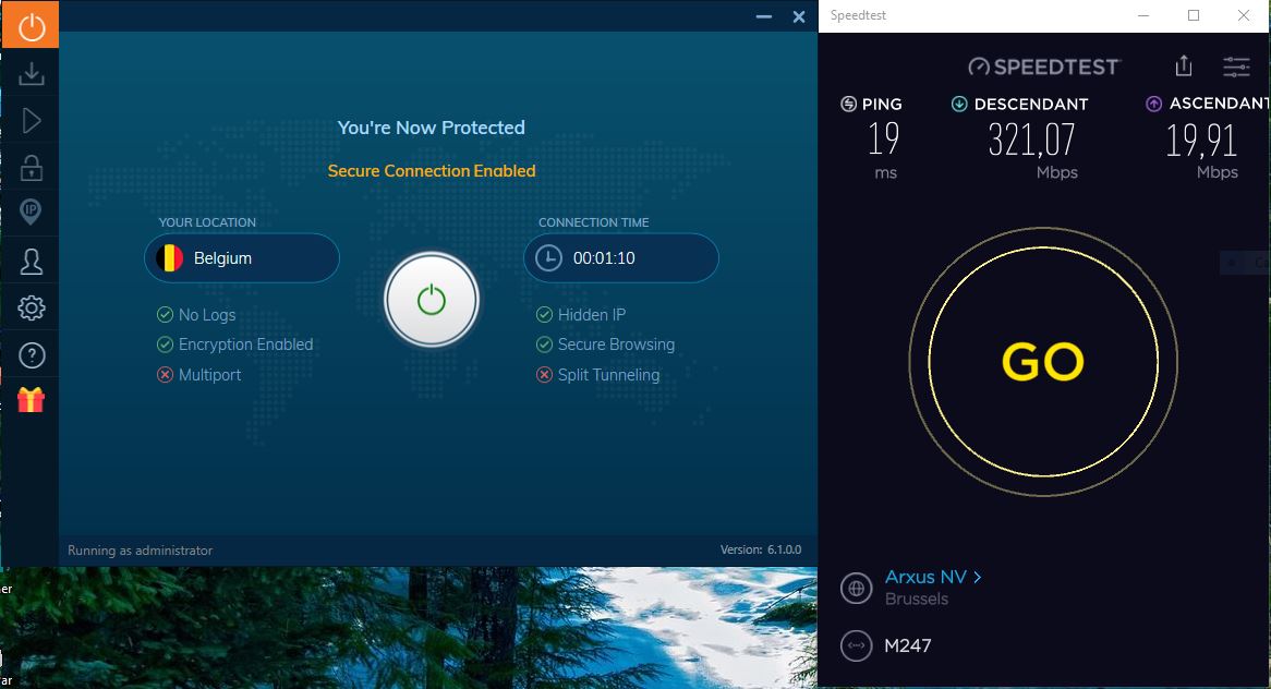 Capture avec test VPN