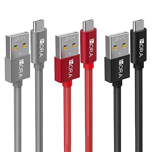 Amazon: Pack 3 cables USB Tipo C (1 Metro) 
