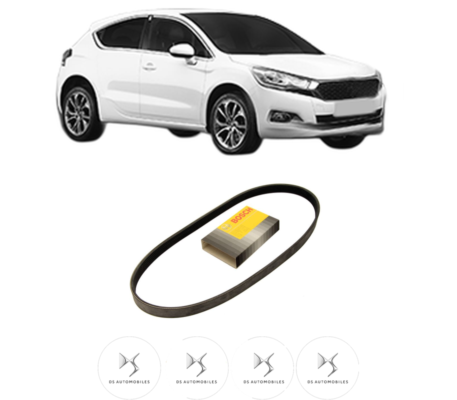 Curea transmisie accesorii DS DS 4 / DS 4 CROSSBACK (NX_) 1.6 THP 210 din 2015-2018, auto, Bosch, 4x Stickere auto cu DS