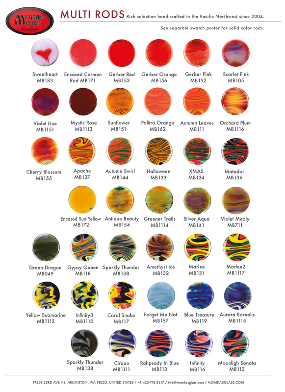 Borosilicaat MomkaPosterMultiColorRod