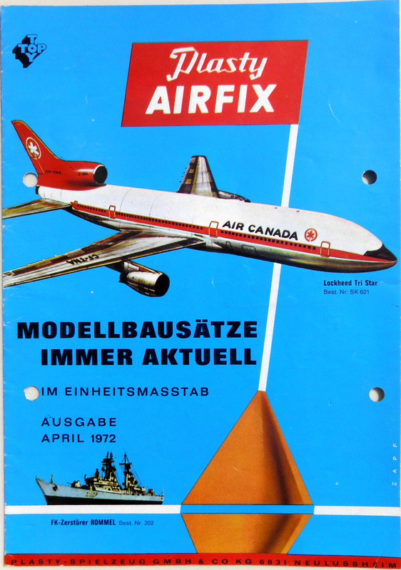 Plasty Airfix Price List April 1972