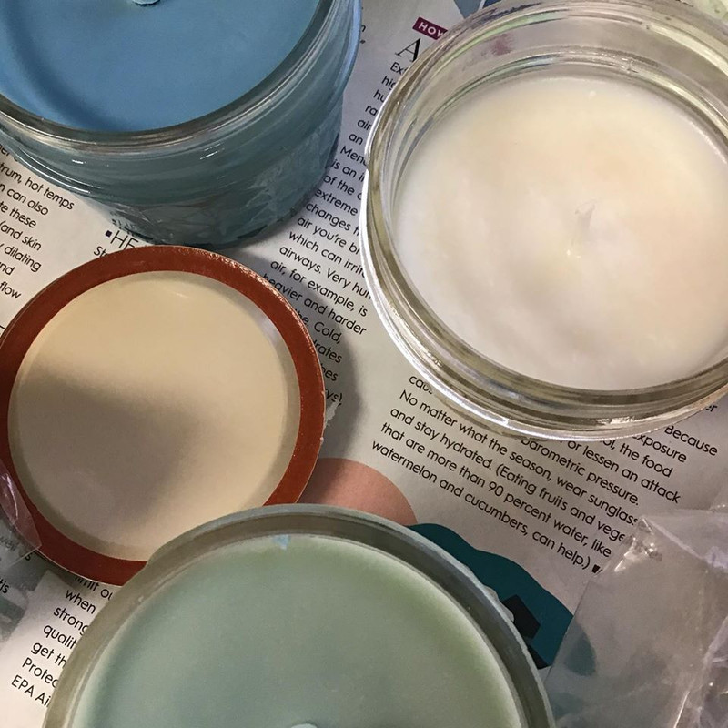 hand poured & handmade organic soy wax and coconut oil candle