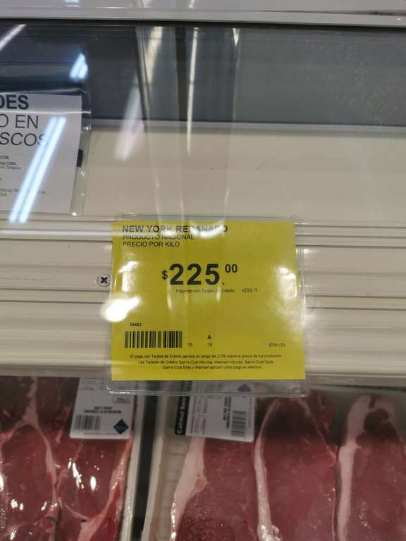 Sam's Club: NEW York de Res a 225 el kg 
