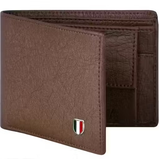 WILDAUK Men Casual, Evening/Party, Formal, Travel, Trendy Brown Artificial Leather Wallet (3 Card Slots).(W108)