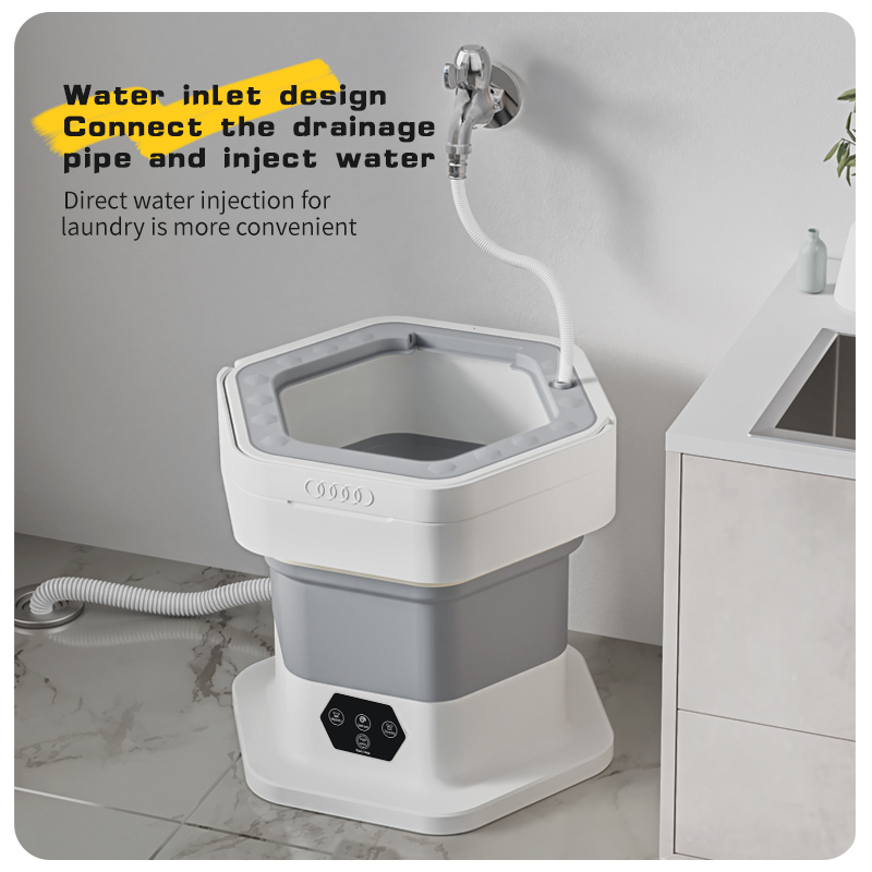 8L Mini Foldable Washing Machine Electric Small Washer for Underwear, Socks