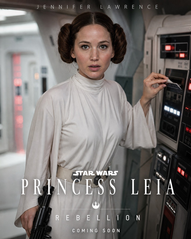Jennifer Lawrence Princess Leia