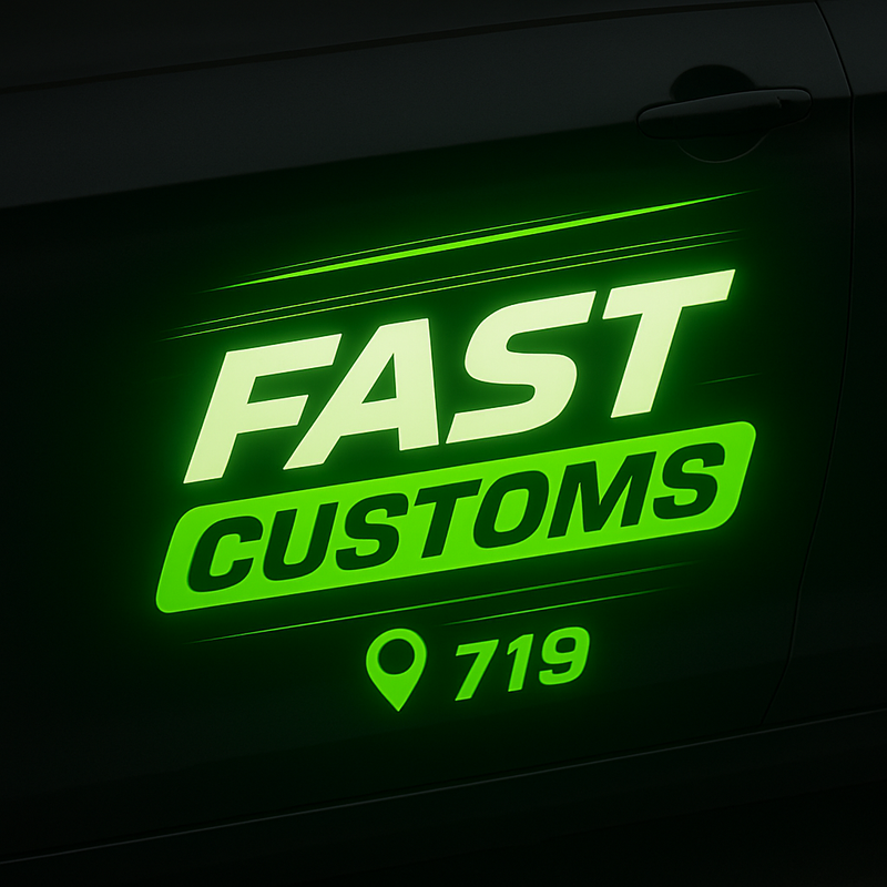 Fast logo on car side