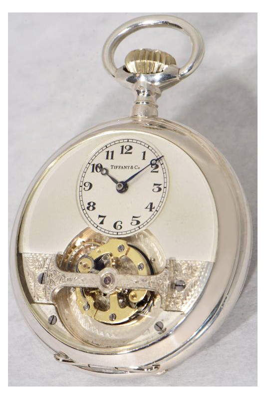 Relógio Turbilhão de Bolso | 1910 | Prata | Tiffany Frente-2