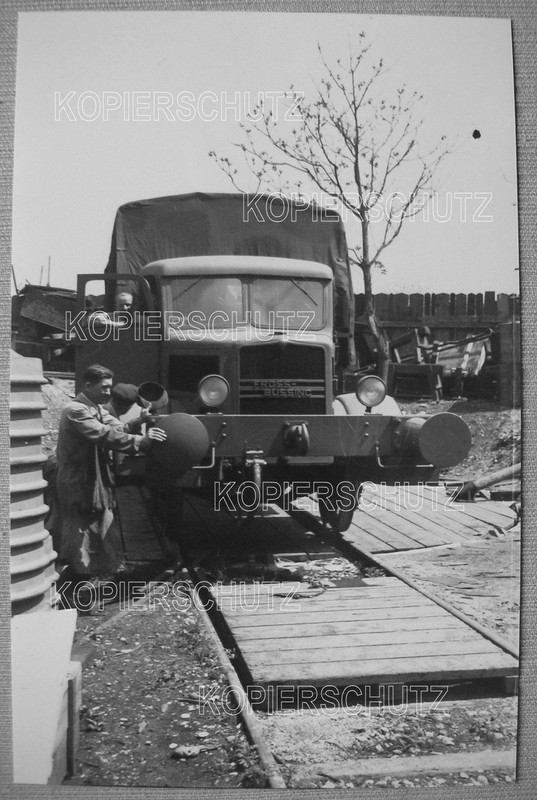 Fross-Büssing Skw Schienen-Lkw Tarnplane Lok Eis
