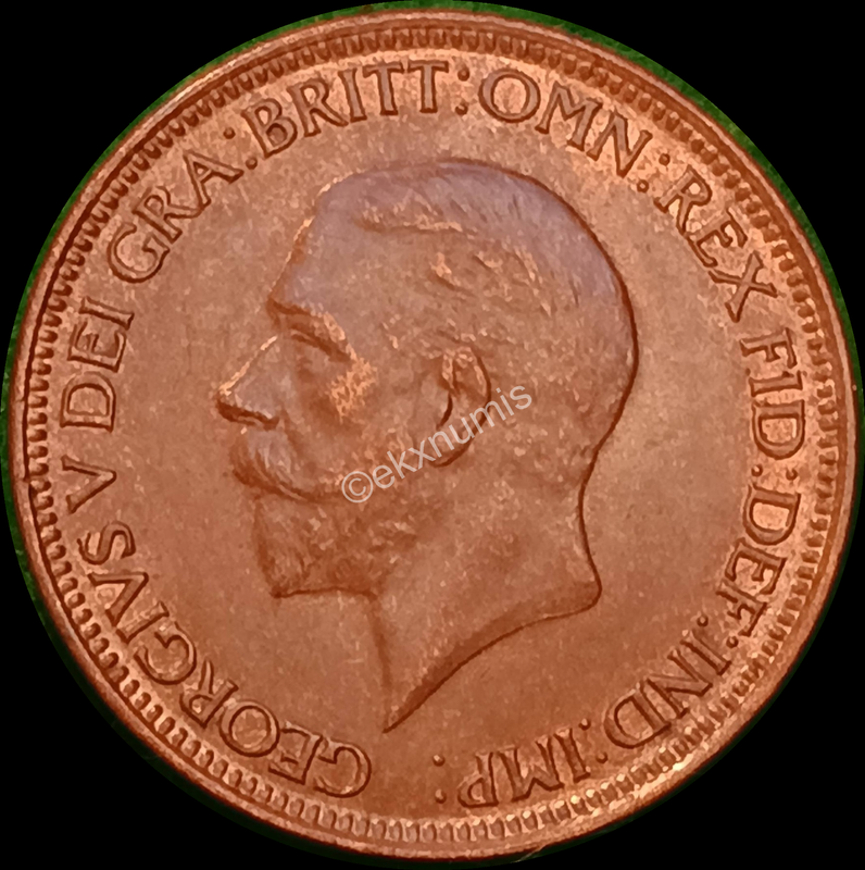 1928 Halfpenny Obverse 3