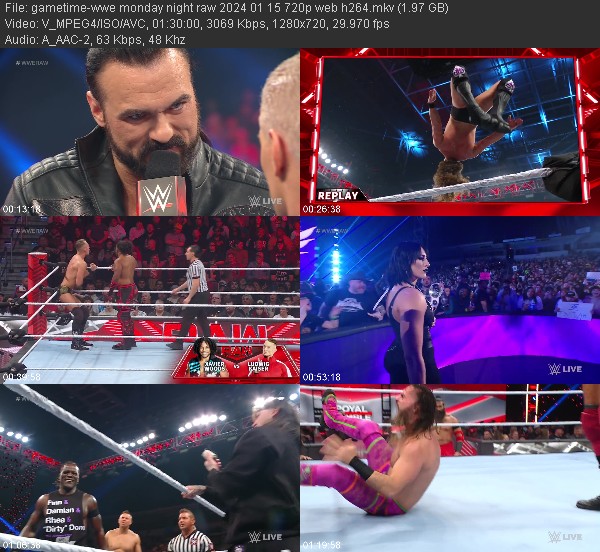 [Multi] WWE Monday Night Raw 2024 01 15 720p WEB h264GAMENiGHT WAREZV3