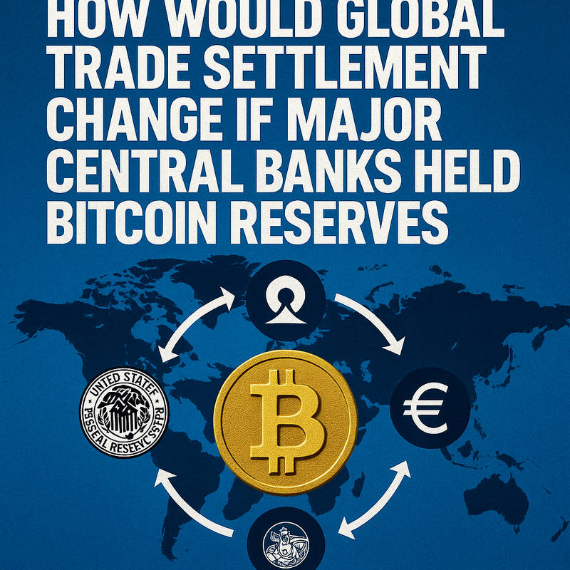 How would global trade settlement change if major central banks held Bitcoin reserves