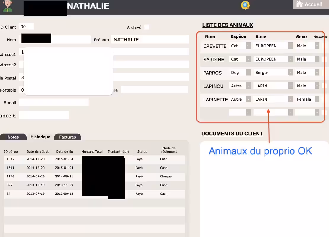 Modèle Client
